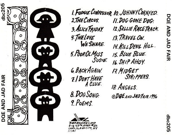 DQE and JAD FAIR CD, cd like new