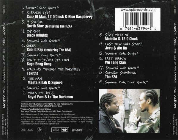 VARIOUS ARTISTS Ghost Dog: The Way Of The Samurai - The Album Used CD, VG+