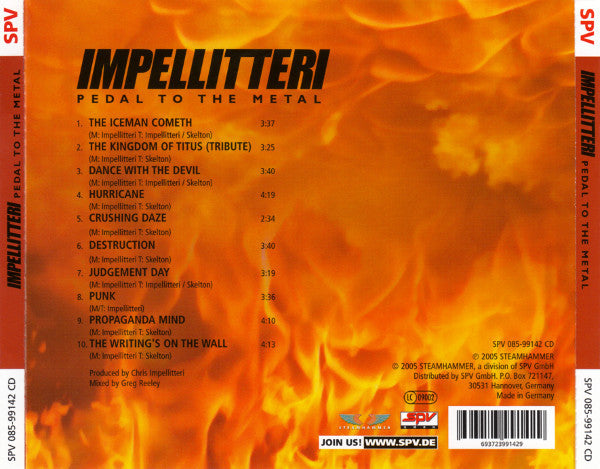 IMPELITTERI Pedal To The Metal CD, like new