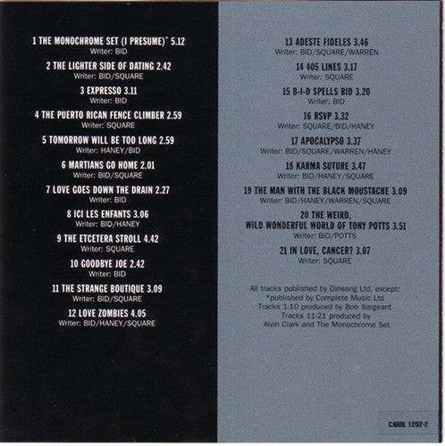 THE MONOCHROME SET Tomorrow Will Be Too Long CD, very good plus