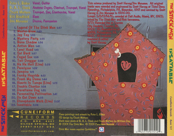 STICK MEN Insatiable CD, like new