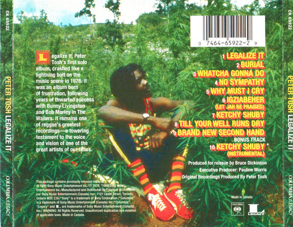 PETER TOSH Legalize It CD, sealed/new