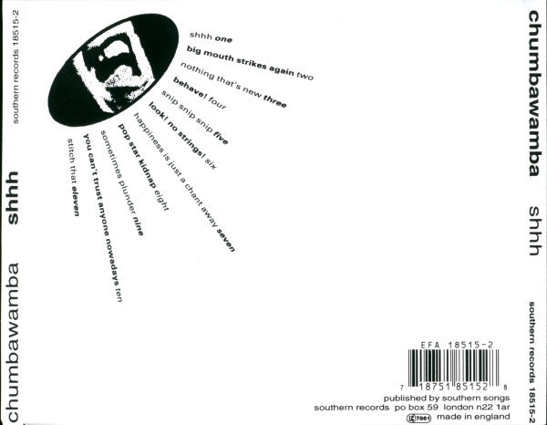 CHUMBAWAMBA Shhh Used CD, VG+