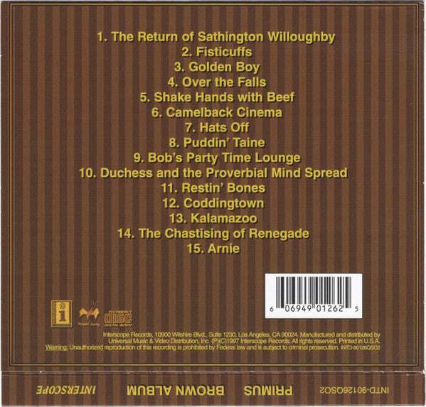 PRIMUS Brown Album CD, very good plus