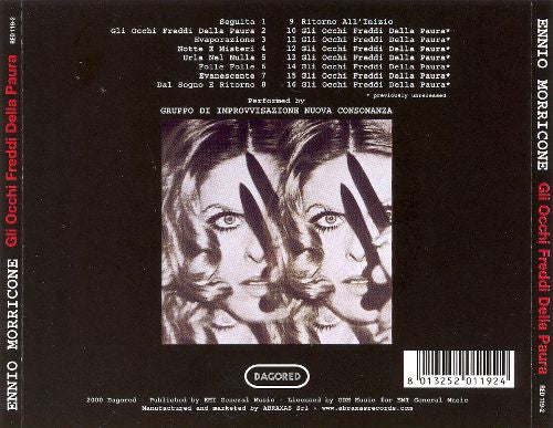 ENNIO MORRICONE Gli Occhi Freddi Della Paura Used CD, VG+