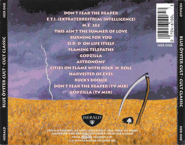 BLUE OYSTER CULT Cult Classic CD, like new
