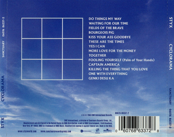 STYX Cyclorama Used Cd, like new