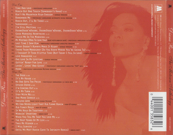 DIANA ROSS The Motown Anthology CDx2, like new