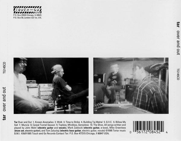TAR Over And Out CD, like new