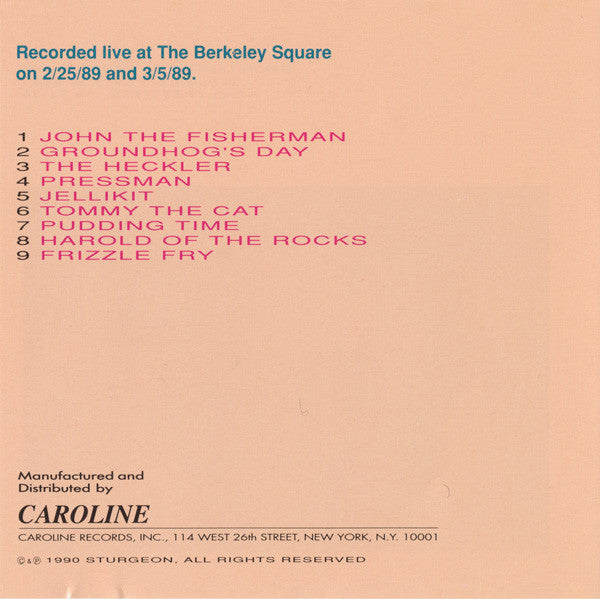 PRIMUS Suck On This CD, very good plus