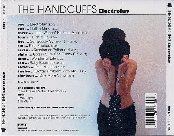 THE HANDCUFFS Electroluv CD, cd very good plus