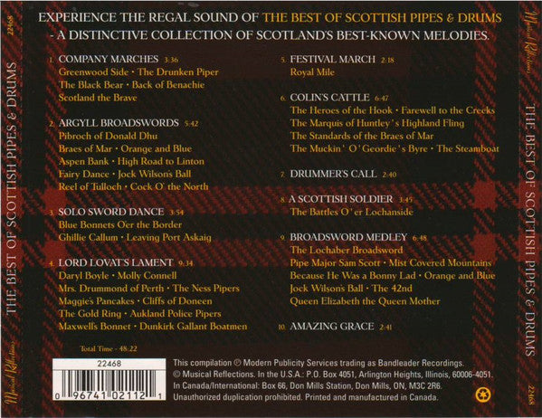 VARIOUS ARTISTS The Best Of Scottish Pipes & Drums CD, new/sealed