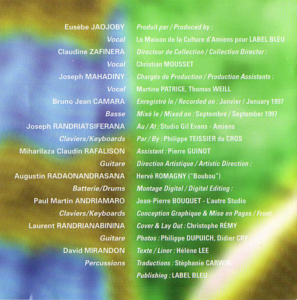 JAOJOBY E Tiako CD, like new