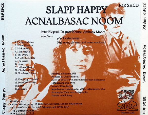 SLAPP HAPPY Acnalbasac Noom Used CD, VG+