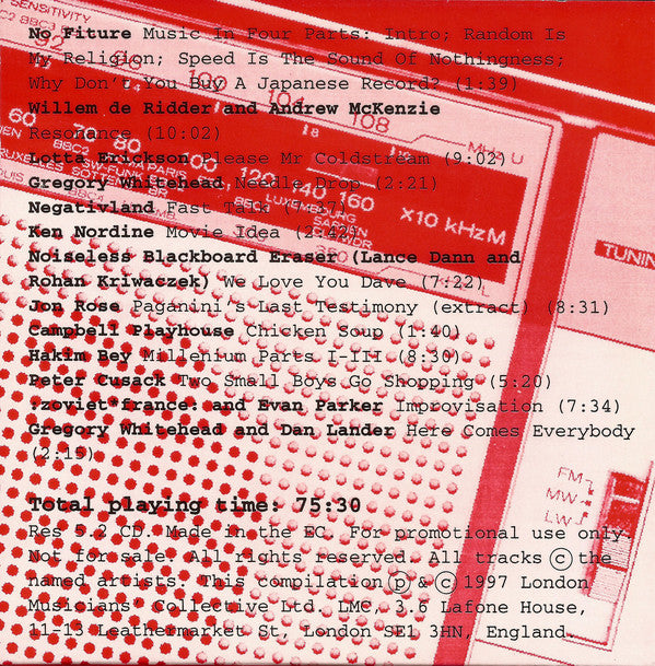 VARIOUS ARTISTS Resonance Radio Issue Vol 5 Number 2 promo CD, like new **see notes**