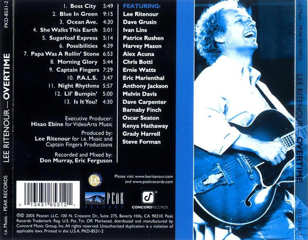 LEE RITENOUR Overtime CD, new/sealed