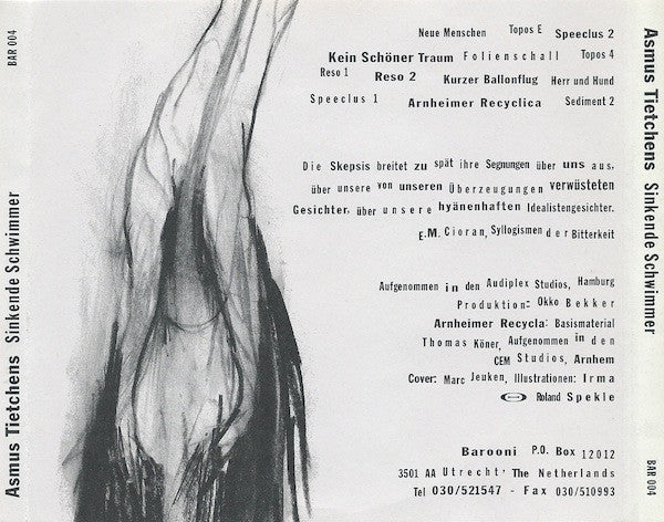 ASMUS TIETCHENS Sinkende Schwimmer Used CD, VG+