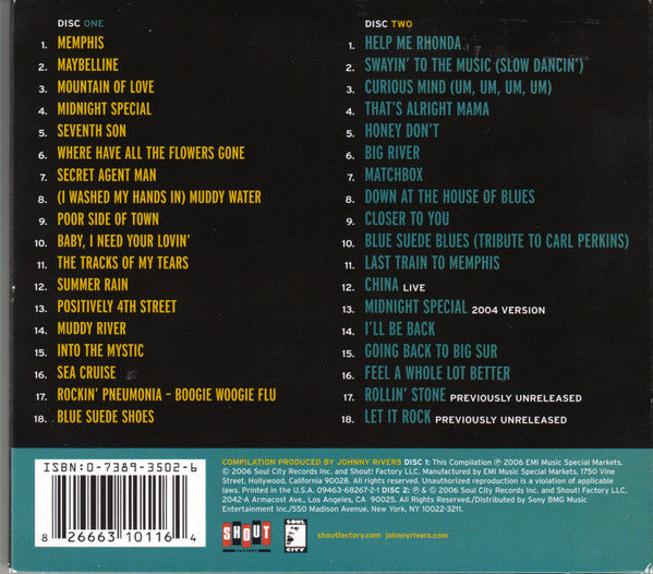 JOHNNY RIVERS Secret Agent Man Anthology 1964-2006 CD set, very good plus