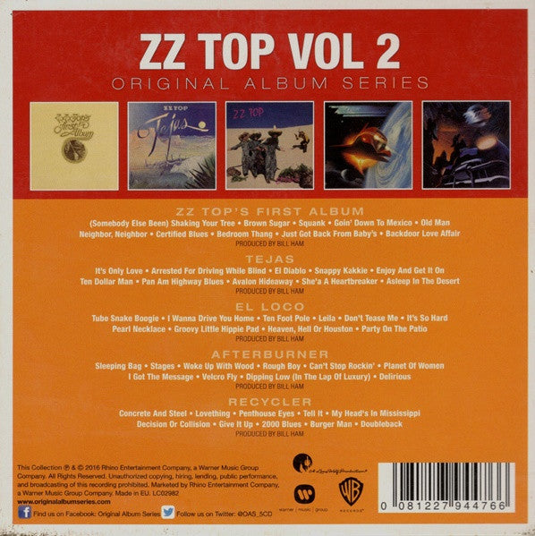 ZZ TOP Original Album Series Vol 2 CD, like new