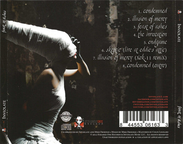 INVIOLATE Feast Of Ashes CD, like new