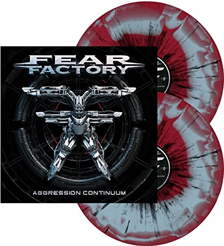 Fear Factory - Aggression Continuum (red & Blue Swirl W/ Black Splatter) - Vinyl