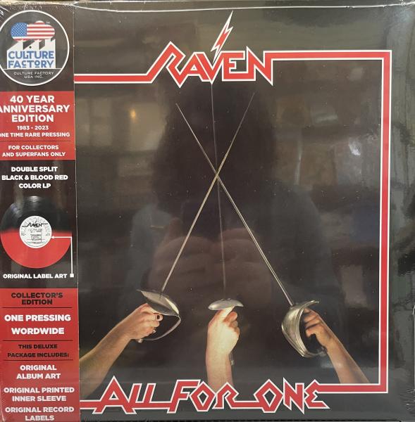 Raven - All For One - 40 Year Anniversary Edition - Black & Blood Red Vinyl