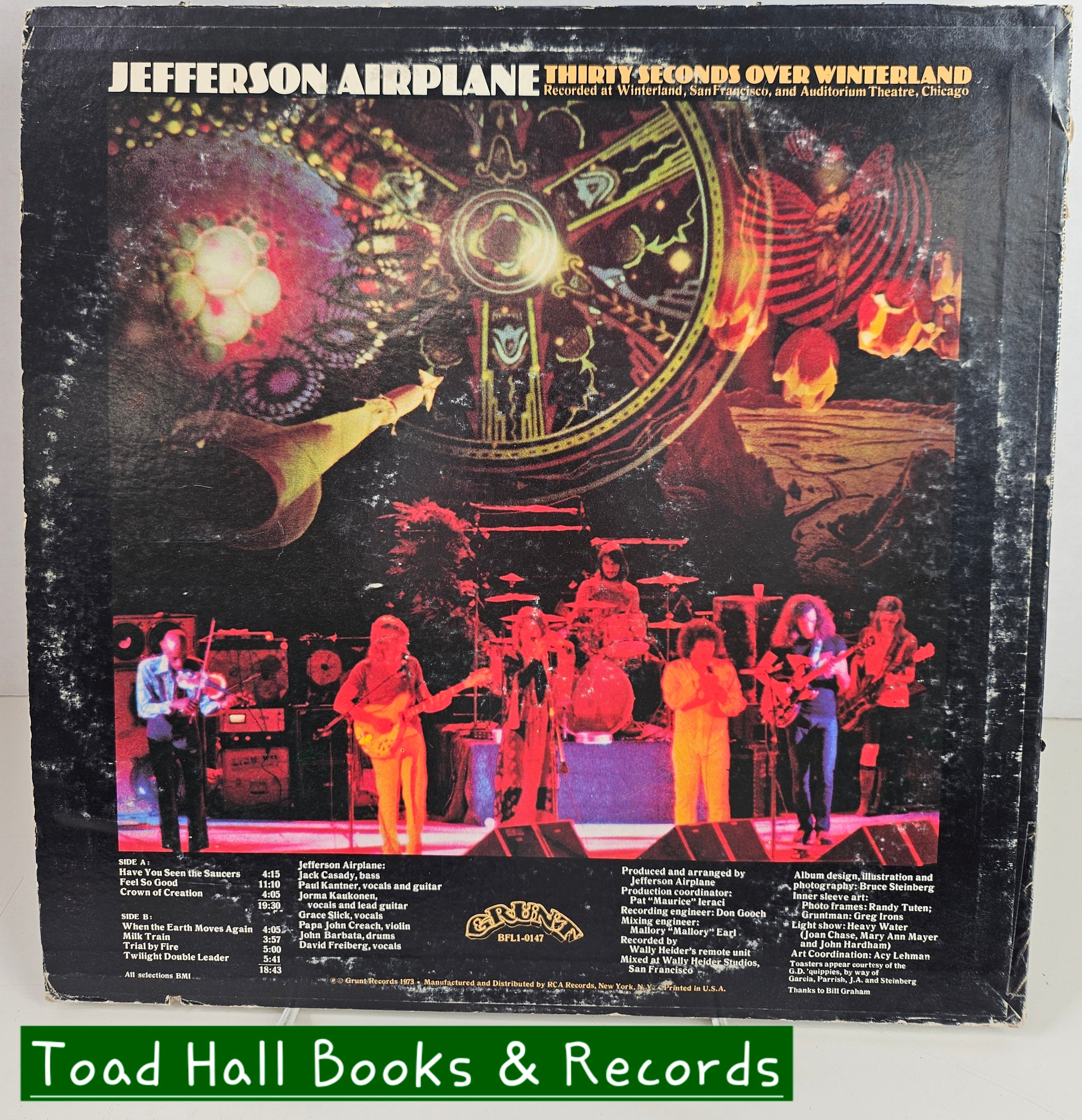 Jefferson Airplane Thirty Seconds Over Winterland Used Vinyl LP