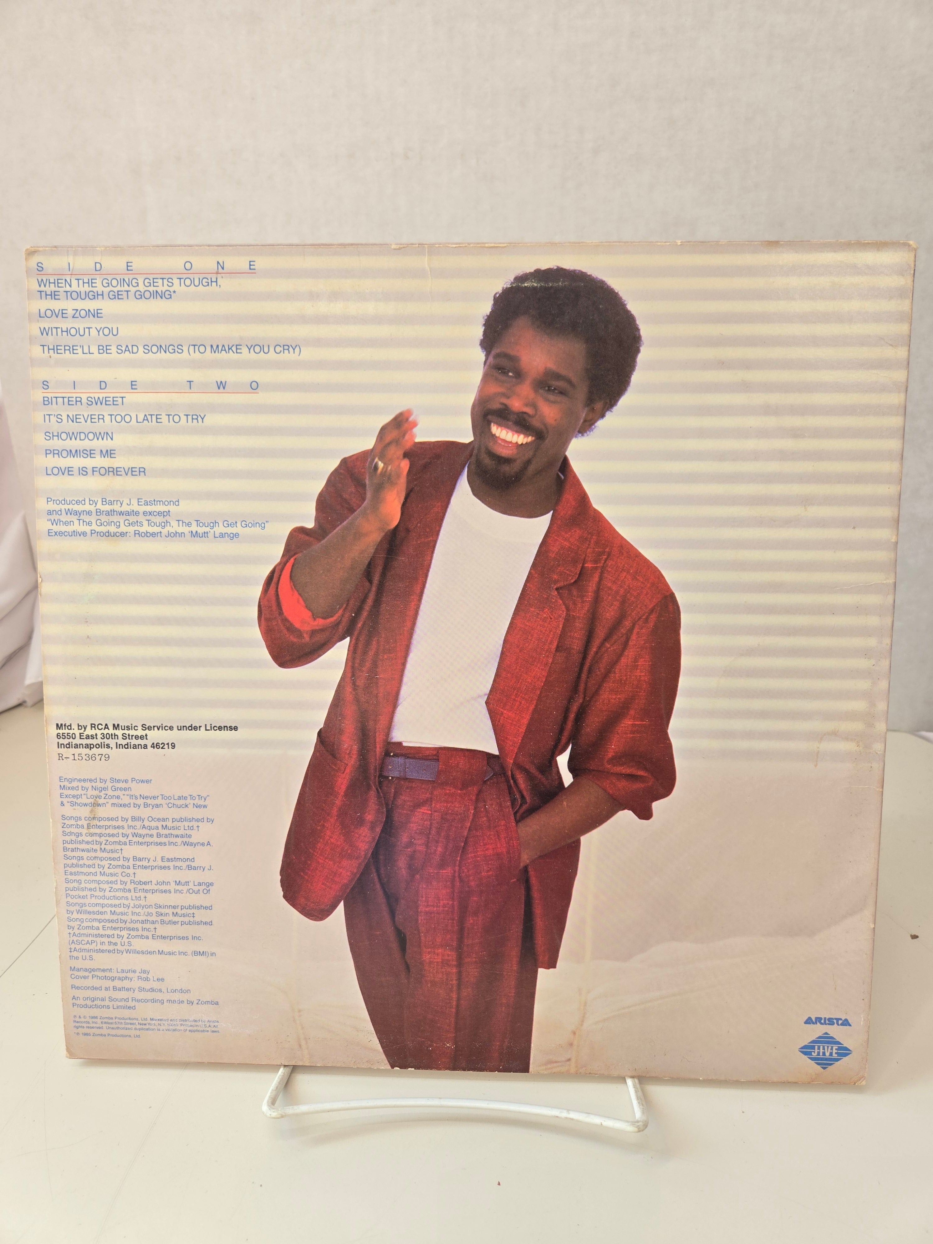 Billy Ocean Love Zone Used Vinyl LP