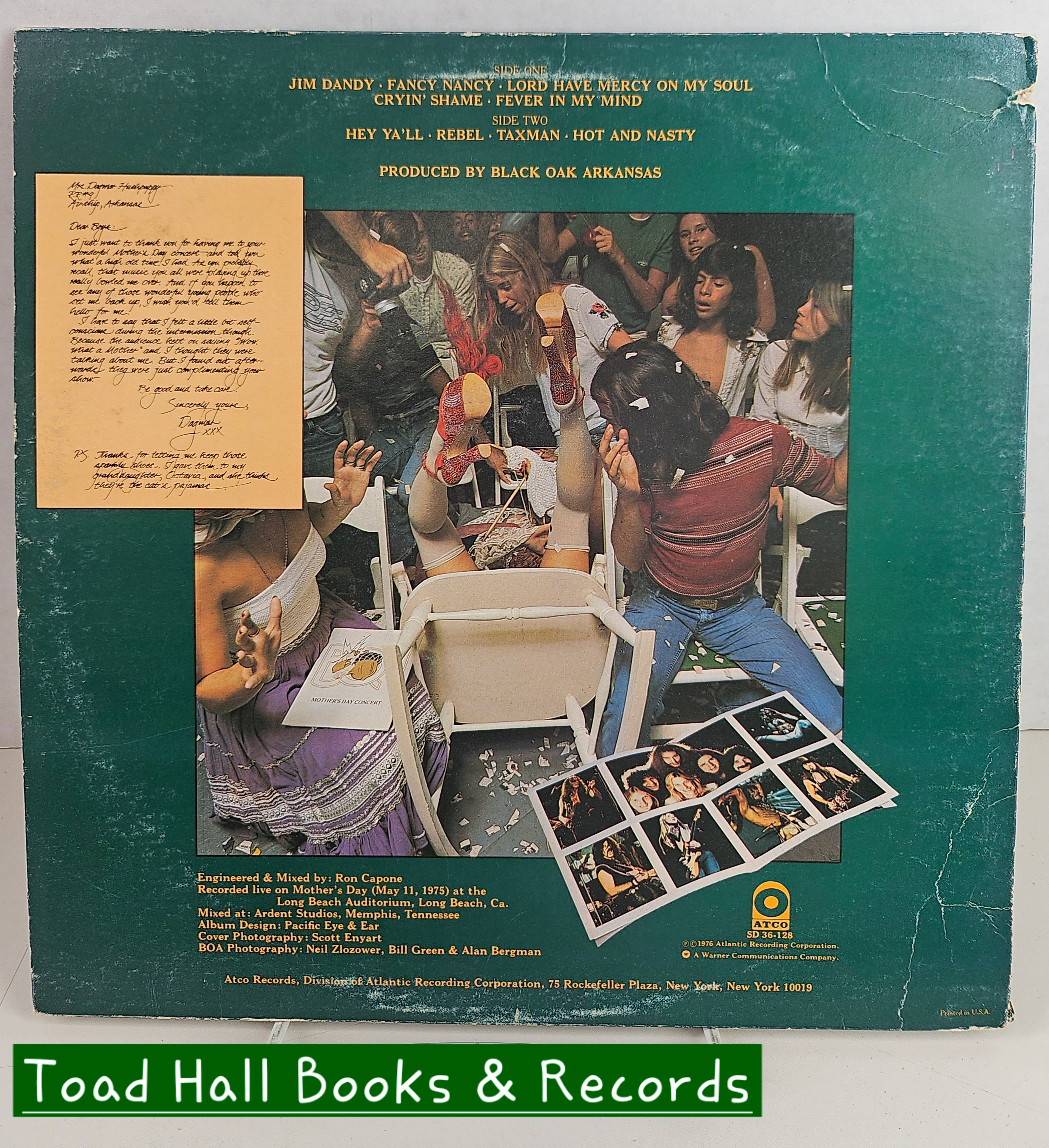 Black Oak Arkansas -Live! Mutha Used Vinyl LP