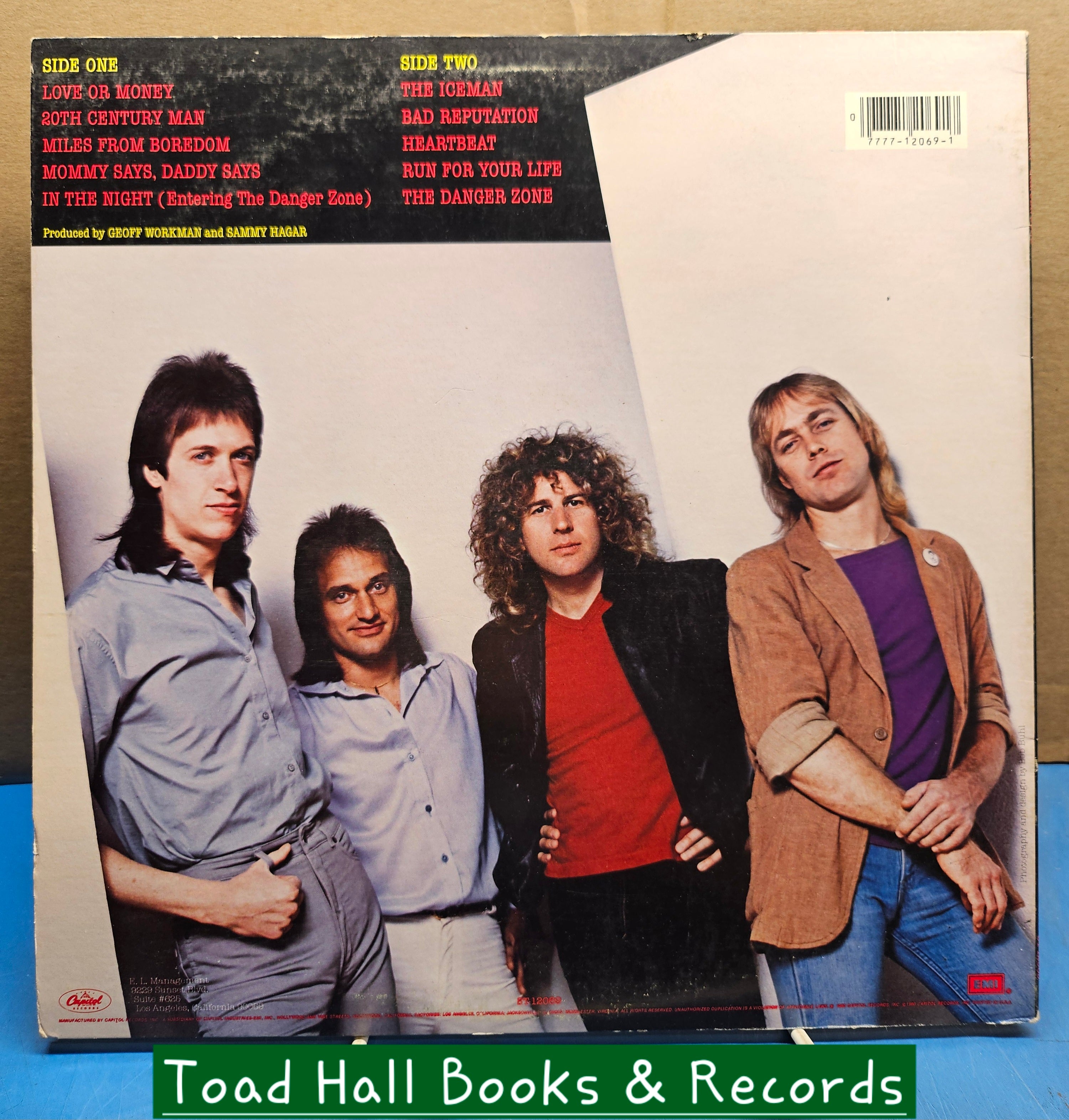 Sammy Hagar Danger Zone Used Vinyl LP Sterling Press