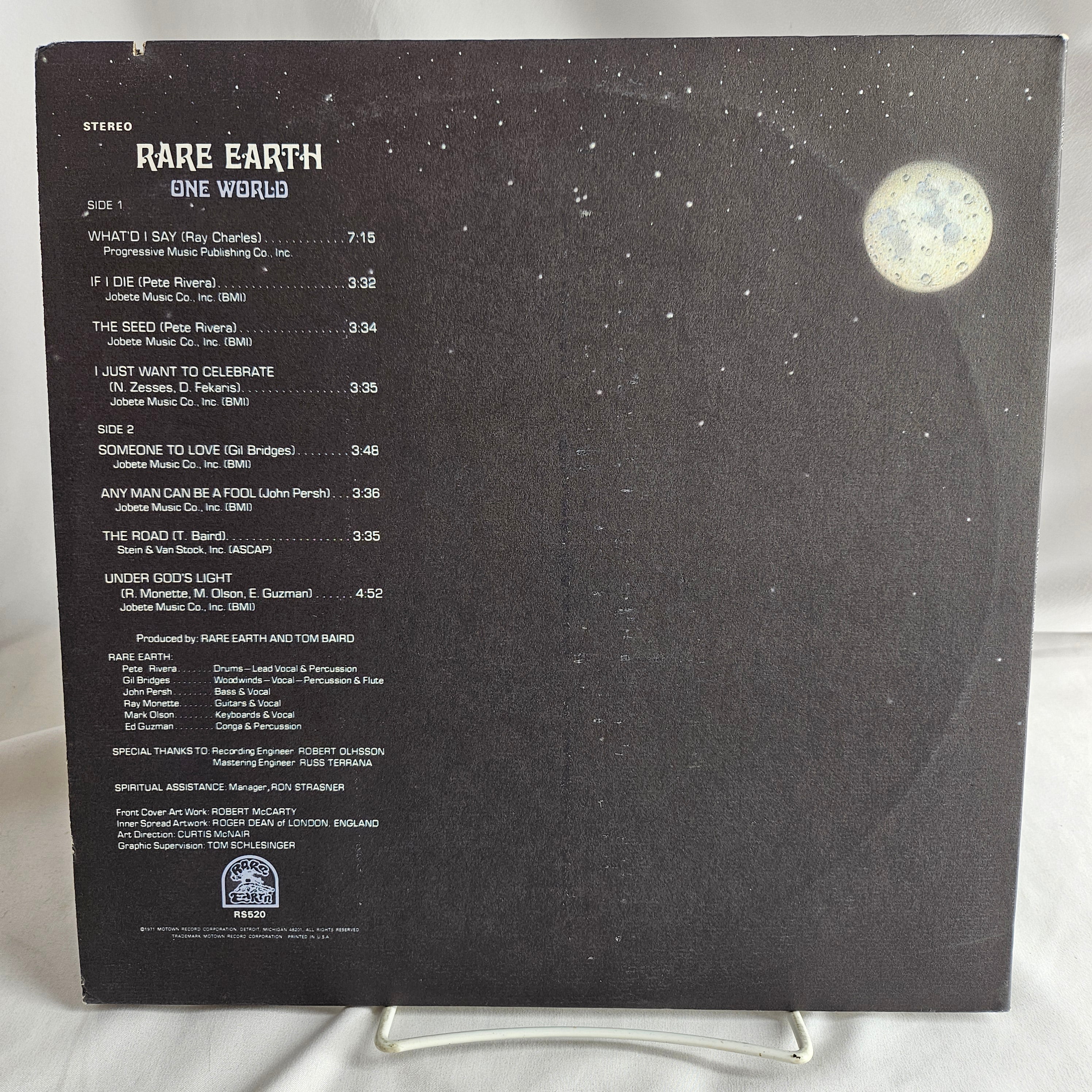 RARE EARTH One World Used 1971 Vinyl LP Record