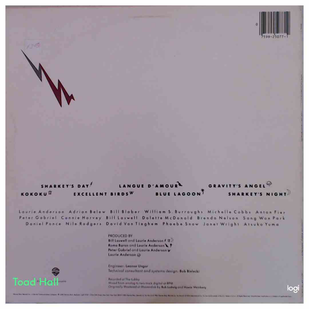Laurie Anderson - Mister Heartbreak - Used Vinyl