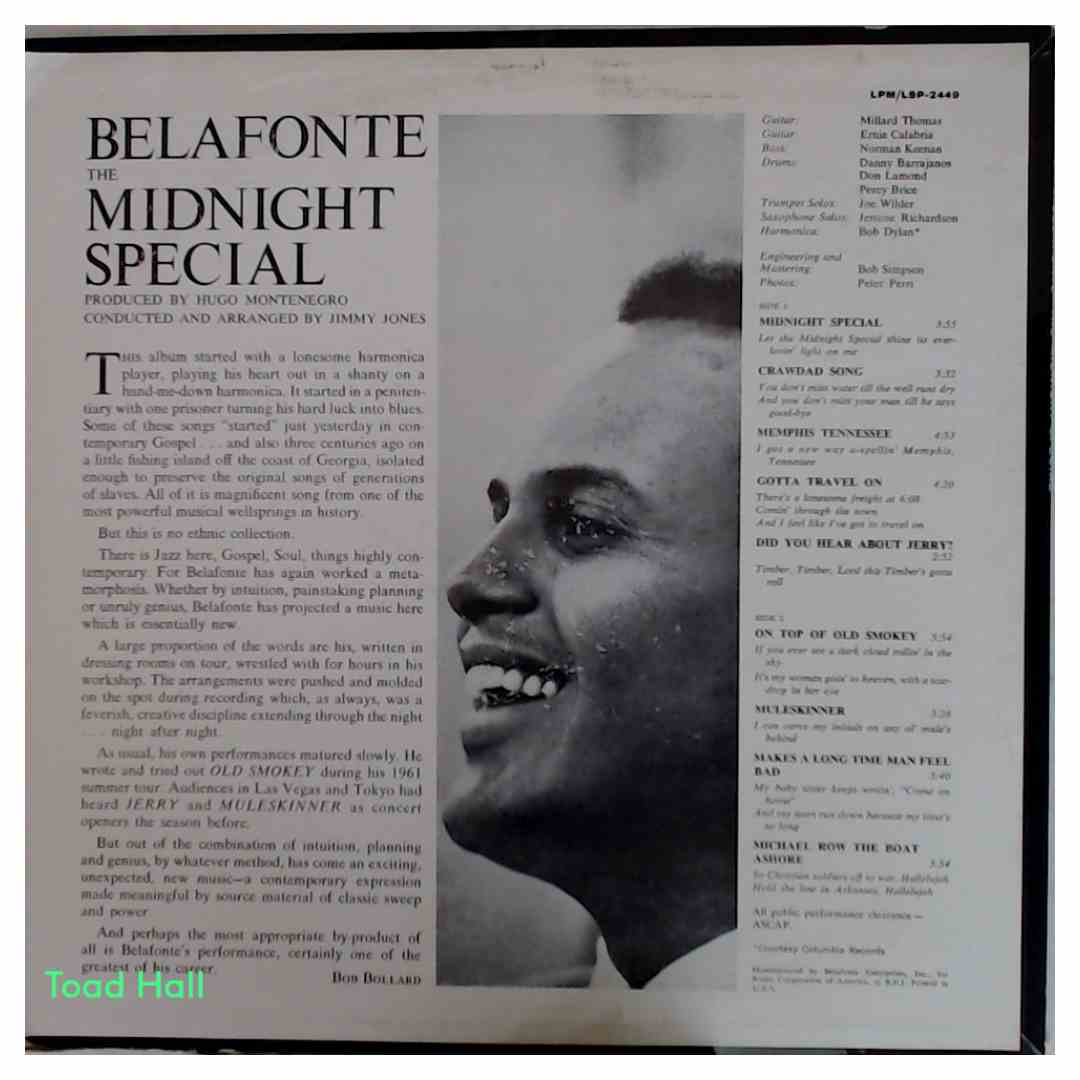 Harry Belafonte - The Midnight Special  - Used Vinyl