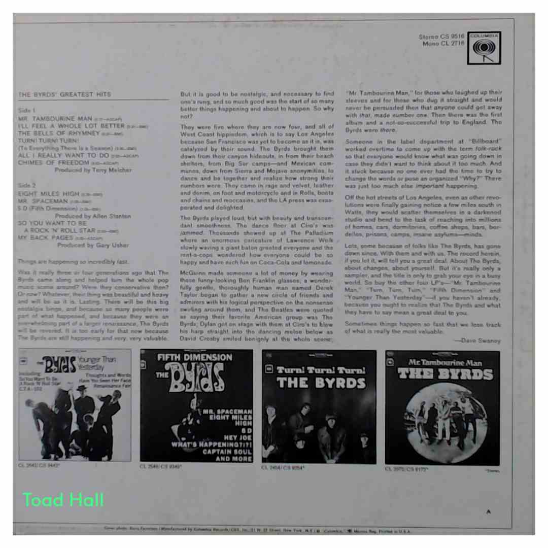 The Byrds - Greatest Hits - Used Vinyl