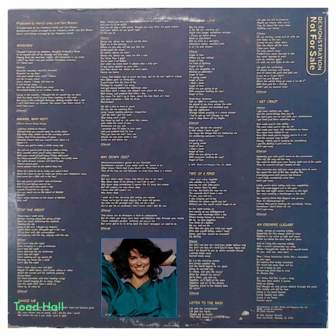 Toni Brown - Toni Brown (Promo Cover) - Used Vinyl