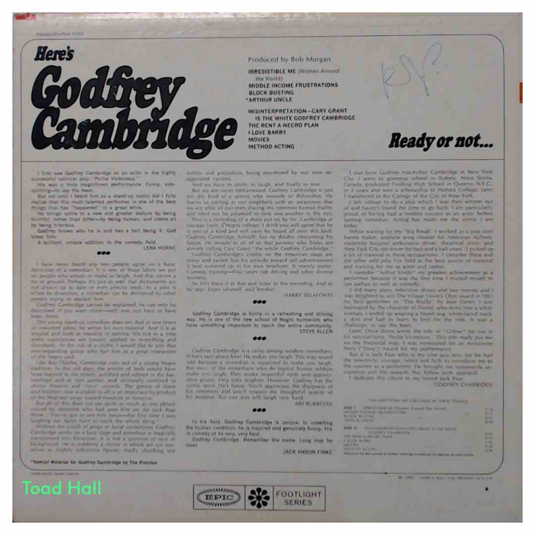 Godfrey Cambridge - Ready or Not - Used Vinyl