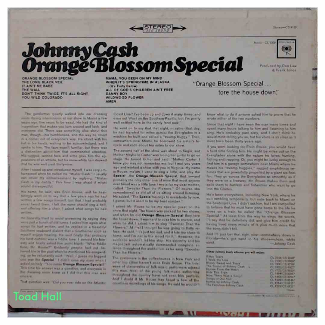 Johnny Cash -  Orange Blossom Special - Used Vinyl