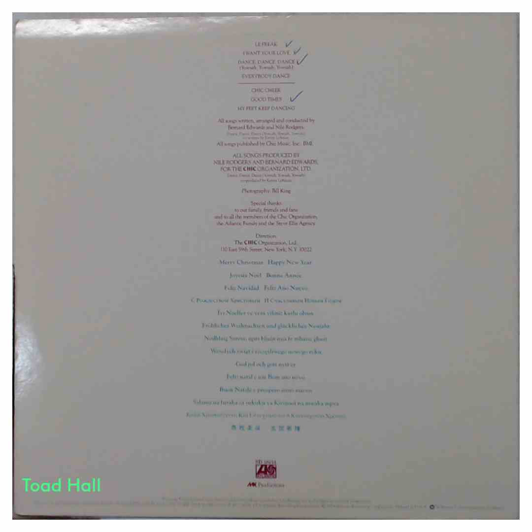 Chic - Les Plus Grand's Succes De Chic: Chic's Greatest Hits - Used Vinyl