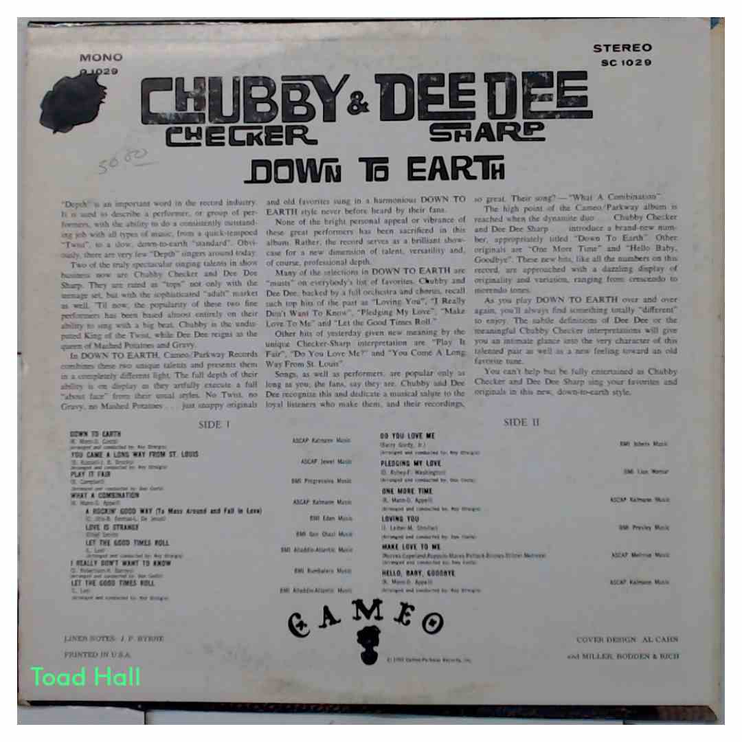 Chubby Checker/Dee Dee Sharp - Down to Earth - Used Vinyl