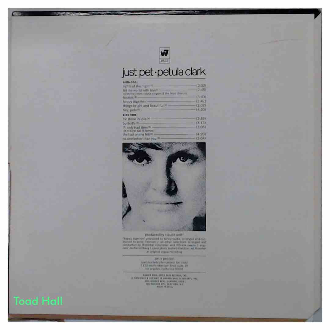 Petula Clark-  Just Pet - Used Vinyl