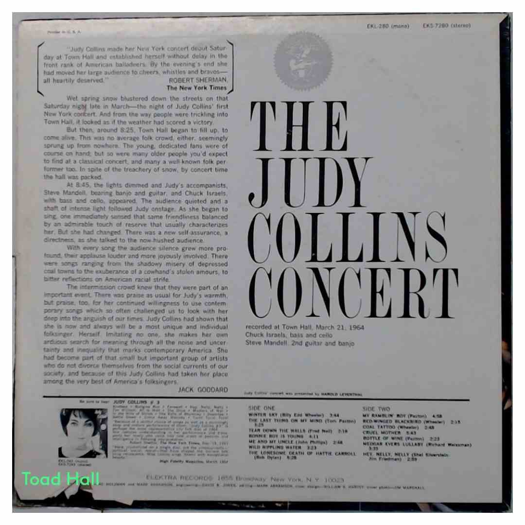 Judy Collins - The Judy Collins Concert - Used Vinyl