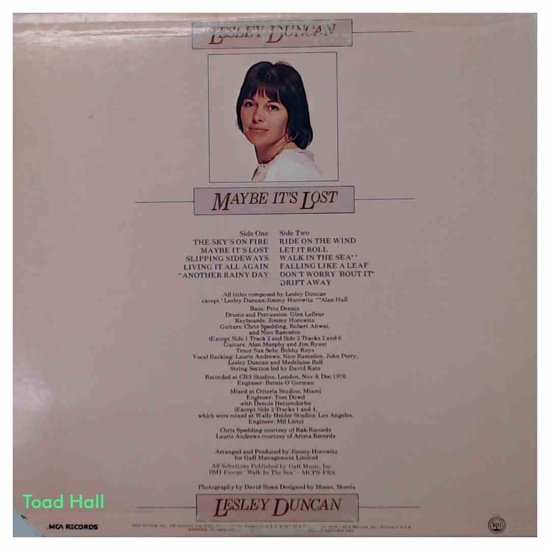 Lesley Duncan - Maybe It's Lost - Used Vinyl