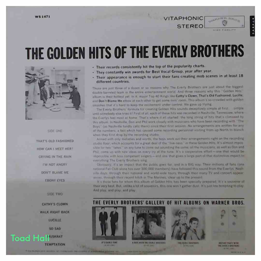 The Everly Brothers - The Golden Hits of The Everly Brothers - Used Vinyl