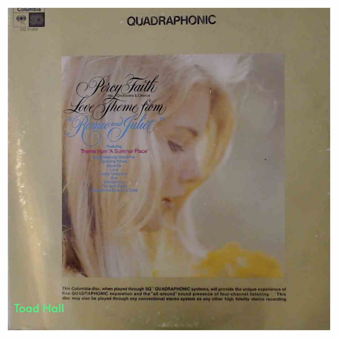 Percy Faith And His Orchestra - Love Theme From "Romeo And Juliet" (Quadrophonic) -Used Vinyl