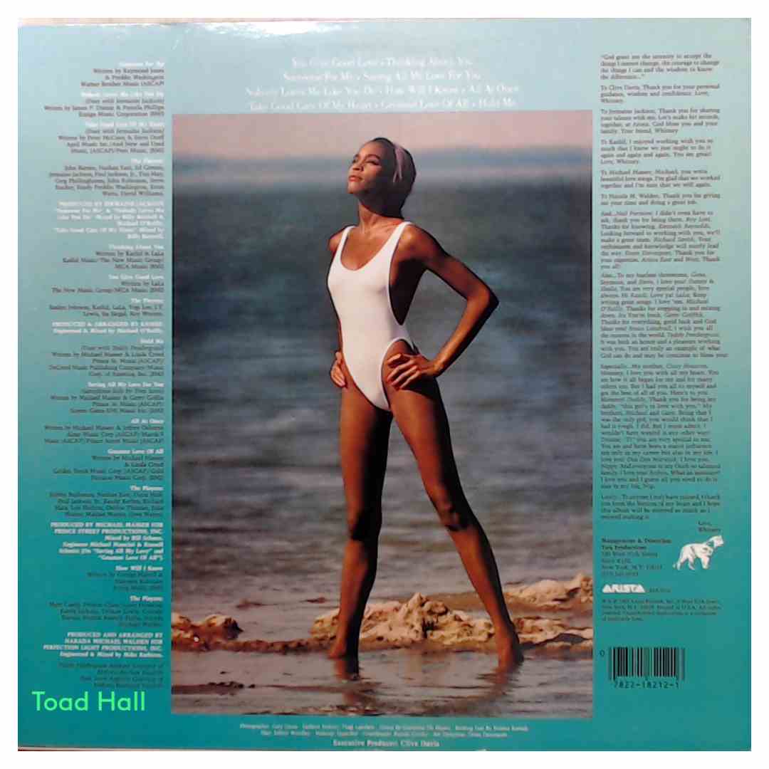 Whitney Houston  Whitney Houston Self Titled Used Vinyl LP