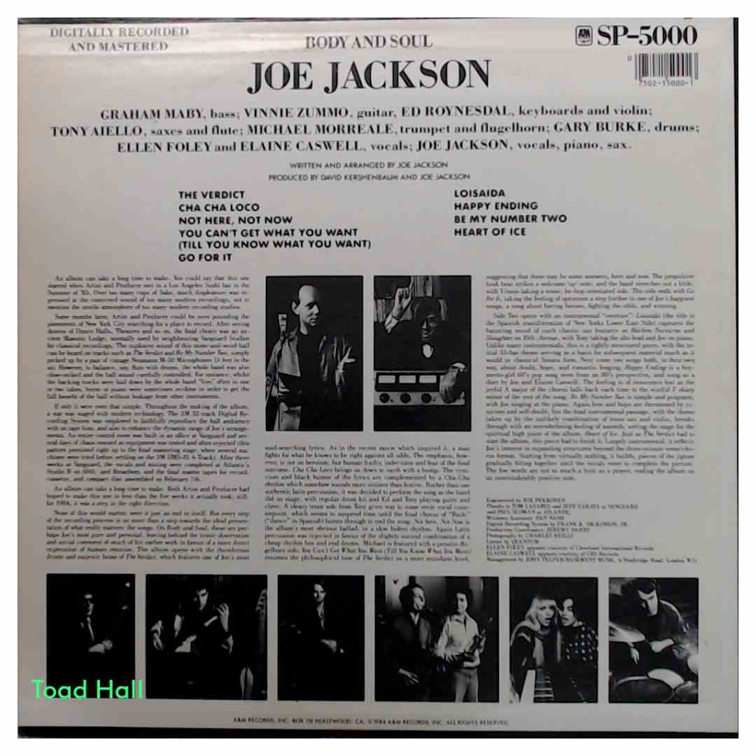 Joe Jackson - Body And Soul - Used Vinyl