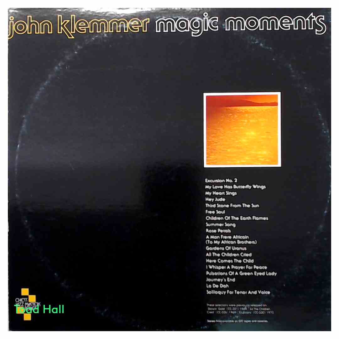 John Klemmer - Magic Moments - Used Vinyl