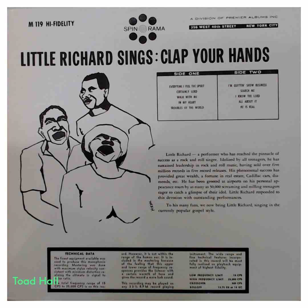 Little Richard - Clap your hands! Sings! - Used Vinyl