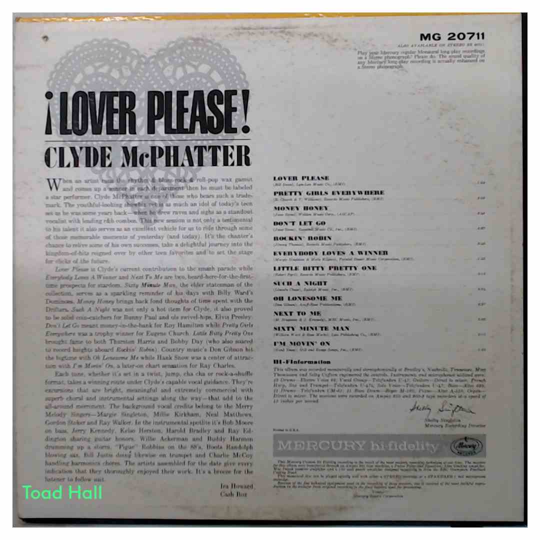 Clyde McPhatter - Love Please! - Used Vinyl