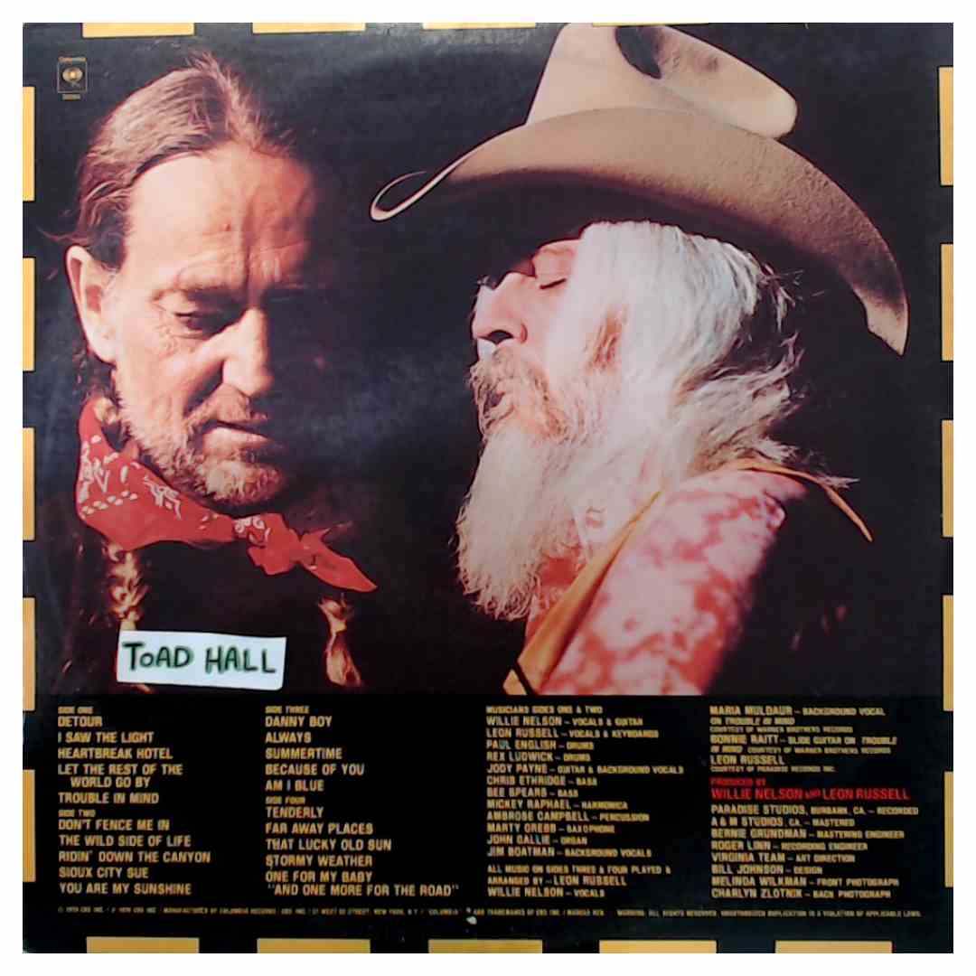 Willie Nelson And Leon Russell - One For The Road - Used Vinyl